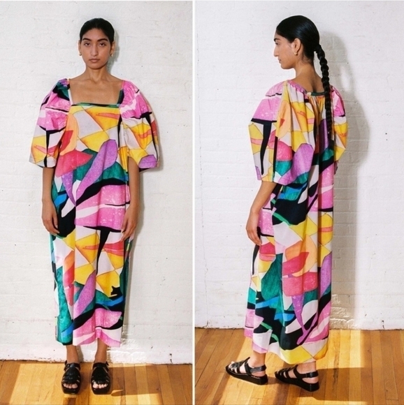 New Mara Hoffman Sara Midi Dress NWT Small - Picture 5 of 11